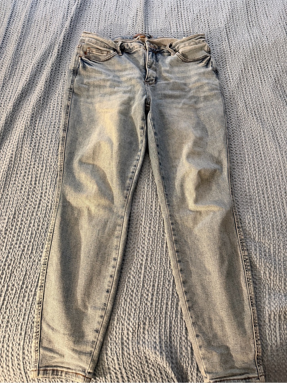 14W Carmen Judy Blue Mid Rise Tummy Control Skinny Jeans